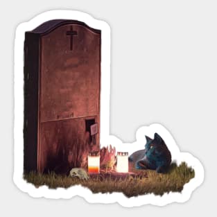 Grave Cat Sticker